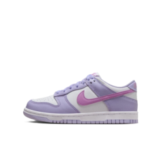 Кроссовки NIKE Dunk, полнота F (EU)/ на среднюю стопу, размер 6Y 5.5UK 38.5EU 37.5RU 24CM, фиолетовый, розовый, белый
