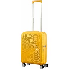 Чемодан American Tourister, 35 л, размер S, желтый