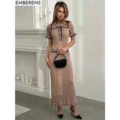 Платье EMBERENS Весна-лето 2025, размер L, бежевый