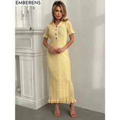 Платье EMBERENS Весна-лето 2025, размер M, желтый