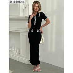 Платье EMBERENS Весна-лето 2025, размер L, черный
