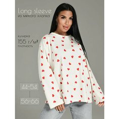 Футболка LOVETEX.STORE весна -лето, 1 шт., размер 44-54, белый