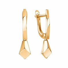 Серьги с подвесками SANIS, красное золото, 585 проба, длина 2.2 см, , золотистый Санис