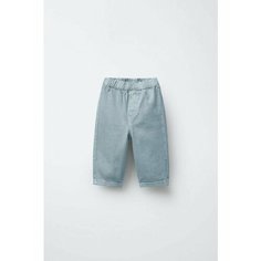 Брюки Zara, размер 12-18 months (86 cm), голубой