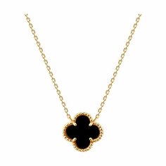Колье Diamant online, красное золото, 585 проба, оникс, длина 45 см., черный