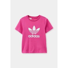 Футболка adidas Originals TREFOIL TEE, размер 146, фуксия