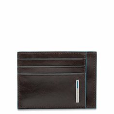 Картхолдер PIQUADRO, фактура гладкая, коричневый