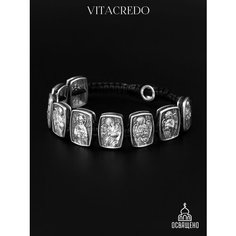 Браслет-нить VitaCredo, серебро, 925 проба, чернение, черный/серебристый