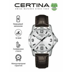 Наручные часы Certina, белый/коричневый