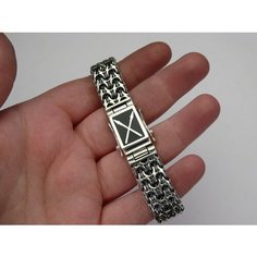 Браслет, серебро, 925 проба, эмаль, длина 23.5 см. Нет бренда