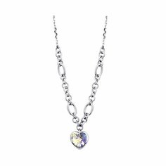 Колье PARURE, кристалл, длина 45 см, бесцветный, серый, серебряный