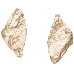 Серьги STILE ME, серебро, 925 проба, золочение, длина 3.5 см, , золотистый
