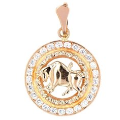 Подвеска The Jeweller, красное золото, 585 проба, фианит, золотистый Jewelin