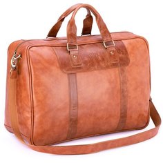 Сумка дорожная Кожинка, 20х32х46 см, рыжий