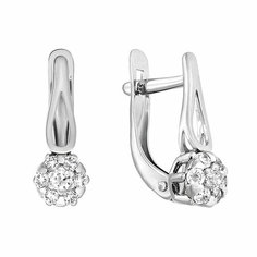 Серьги Яхонт, серебро, 925 проба, фианит, , бесцветный