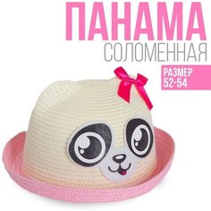 Панама Overhat Лето для девочек, размер 54, розовый
