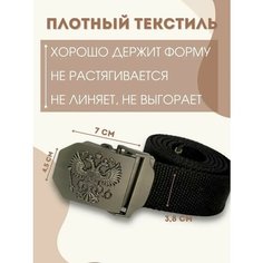 Ремень для мужчин, размер 160, черный Нет бренда
