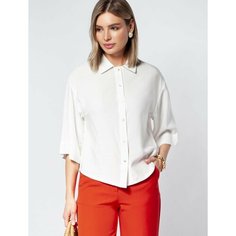 Блуза Базовая коллекция, размер 56, белый Moda Vip