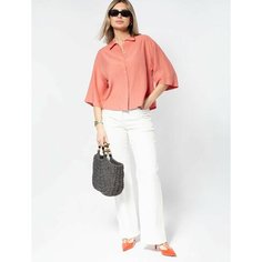 Блуза Базовая коллекция, размер 58, терракотовый Moda Vip