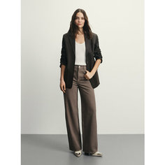 Джинсы широкие Zarina wide leg, размер L (RU 48)/176, капучино
