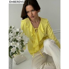 Блуза EMBERENS Весна-лето 2025, размер 42, желтый