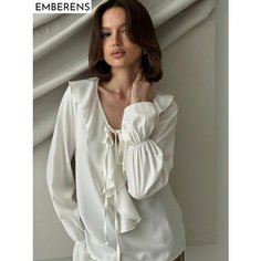 Блуза EMBERENS Весна-лето 2025, размер 44, белый