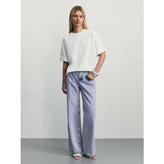 Джинсы широкие Zarina wide leg, размер XS (RU 42)/170, розовый, голубой