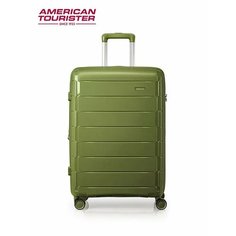 Чемодан American Tourister, 39 л, размер S, зеленый