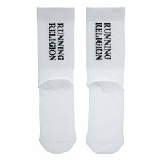 Носки RUNNING RELIGION BACK LOGO SOCKS, размер M, white