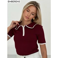 Джемпер EMBERENS Весна-лето 2025, размер S, , бордовый