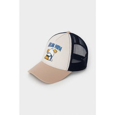 Кепка crockid ТК 80111/лунный свет,индиго для мальчиков, размер 54-56, бежевый, синий