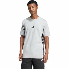 Футболка спортивная adidas Essentials 3-Stripes Single Jersey Tee, размер S INT, серый