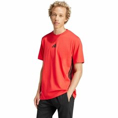 Футболка спортивная adidas Essentials 3-Stripes Single Jersey Tee, размер M INT, красный