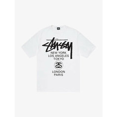 Футболка Stussy World Tour, размер L, white