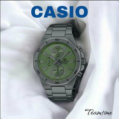 Наручные часы CASIO Edifice, зеленый/серебристый