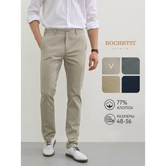 Брюки чинос Bochetti, размер 38/33, серо-бежевый