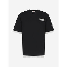 Футболка Kappa Authentic Mens SS T-shirts, 1 шт., размер 48/50, черный/белый
