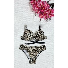 Купальник , размер 40, леопардовый Нет бренда