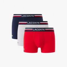Трусы LACOSTE, комплект из 3 шт., размер M, красный