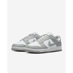 Кроссовки NIKE Dunk Low, размер 39, серый/белый