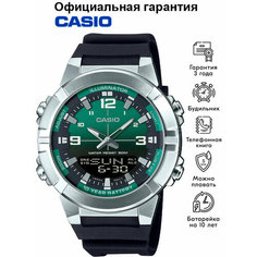 Наручные часы CASIO Collection, черный, серебряный, зеленый