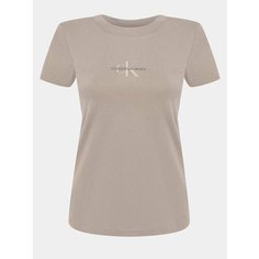 Футболка Calvin Klein Jeans, размер XS, бежевый