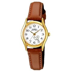 Наручные часы CASIO, коричневый, белый, золотой