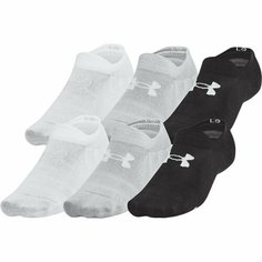 Носки Under Armour Unisex UA Essential 6pk ULT, комплект, 6 пар, размер MD, белый/черный/серый
