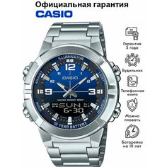 Наручные часы CASIO Collection, серебряный, синий