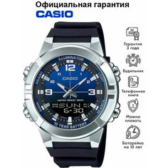 Наручные часы CASIO Collection, черный, серебряный, синий
