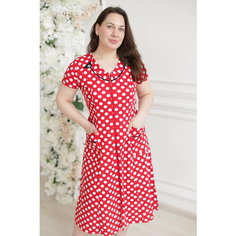 Халат для кормящих мам Comfort FASHION Халат-сарафан, размер 2XL, красный горох