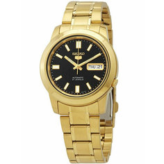 Наручные часы SEIKO SEIKO 5, золотой/черный