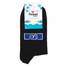 Носки St. Friday Носки с рисунками St.Friday Socks - ШУМ, размер 38-41, черный, синий, белый