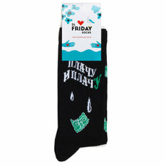 Носки St. Friday Носки с рисунками St.Friday Socks - Плачу и плачу, размер 38-41, черный, зеленый, серый